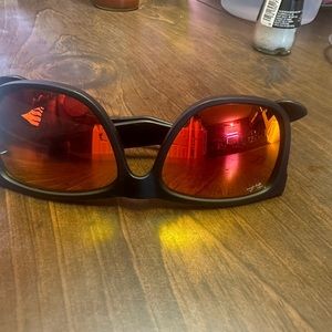 Ray Ban JUSTIN matte black/orange flash mirror RB4165 622/6Q 56 sunglasses